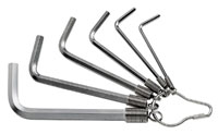 Click for a larger picture of Beta Tools 96/ST6 Set of 6 Chrome Hex Keys on Ring, Metric