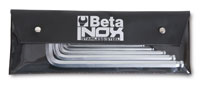 Click for a larger picture of Beta Tools 96BPINOX/B6 Set of 6 SS Ball End Hex Keys, Metric