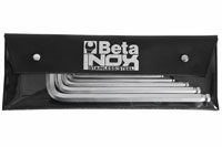 Click for a larger picture of Beta Tools 96BPINOX/B9 Set of 9 SS Ball End Hex Keys, Metric