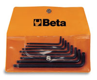 Click for a larger picture of Beta 97RTX/B8 Set of 8 Tamper Resistant Torx Keys in Wallet