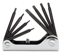 Click for a larger picture of Beta Tools 97TX/G8 Set of 8 Folding Torx Keys, Black Oxide