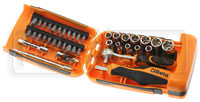 Click for a larger picture of Beta 900/C39 Mini Handle/ Bit/ Socket Set w/Case 1/4" Dr, MM