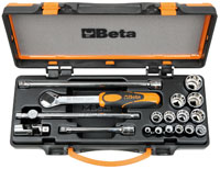 Large photo of Beta 910AS/C13 Handle and Socket Set w/Case, 3/8