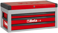 Click for a larger picture of Beta Tools C22S-R Three-Drawer Portable Tool Chest, Red