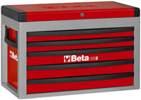 Click for a larger picture of Beta Tools C23S-R Five-Drawer Portable Tool Chest, Red