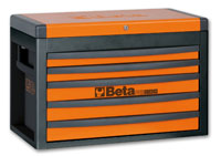 Click for a larger picture of Beta Tools RSC23-O Five-Drawer Portable Tool Chest, Orange
