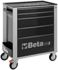 Click for a larger picture of Beta C24S/5-G Roller Tool Cabinet, Grey - Ships by Truck