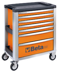 Large photo of Beta Tools C39/7-O Roller Tool Cabinet, Orange - Ships Truck, Pegasus Part No. BT-039000001