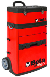 Click for a larger picture of Beta Tools C41H/R Two Module Tool Trolley, High - Red