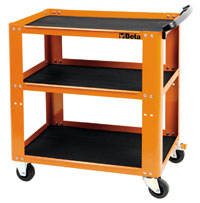Click for a larger picture of Beta Tools C51-O Easy Trolley 3-Shelf Shop Cart, Orange