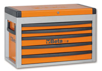 Click for a larger picture of Beta Tools C23S-O Five-Drawer Portable Tool Chest, Orange