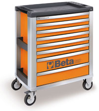 Click for a larger picture of Beta Tools C39/8-O Roller Tool Cabinet, Orange - Ships Truck