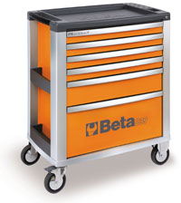 Click for a larger picture of Beta Tools C39/6-G Roller Tool Cabinet, Grey - Ships Truck