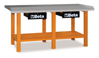 Click for a larger picture of Beta Tools C56-G 2-Drawer Workbench, Grey