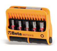 Click for a larger picture of Beta Tools 860TX/A10 Set of 10 Torx Bits in Dispenser Case