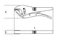 Click for a larger picture of Beta Tools 1051L Double Adjusting Self-Locking Pliers, Large