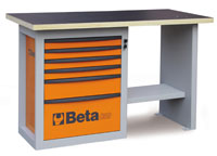 Click for a larger picture of C59C/O Endurance 6-Drawer Short Workbench Orange, Ship Truck