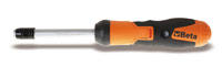 Click for a larger picture of Beta Tools 855P Reversible Ratchet Bit Holder with 7 Bits