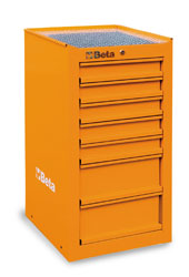 Click for a larger picture of Beta Tools C38L-R Side Cabinet with 7 Drawers, Red