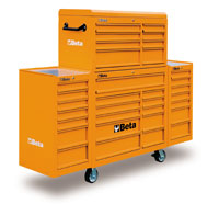 Click for a larger picture of Beta C38C-O 33-Drawer Roller Tool Cab, Orange - Ships Truck