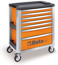 Click for a larger picture of Beta Tools C39/7-R Roller Tool Cabinet, Red - Ships by Truck