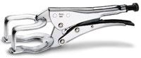 Click for a larger picture of Beta Tools 1060/200 Self-Locking Pliers, Forked Jaws, 8"