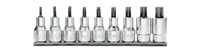 Click for a larger picture of Beta Tools 920TX/SB9 Set of 9 Torx Sockets on Rail, 1/2" Dr