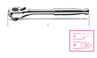 Click for a larger picture of Beta 910M/55 Reversible Ratchet Handle, Metal, 3/8" Drive