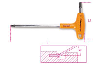 Click for a larger picture of Beta Tools 96TBP/4 T-Handle Ball End Hex Key Wrench, 4mm
