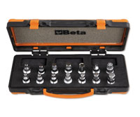 Click for a larger picture of Beta Tools 1494/C14A Set of 14 Oil Drain Plug Sockets