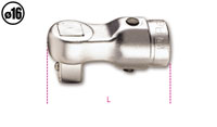 Click for a larger picture of Beta Tools 616 Fixed Head for 16mm Torque Bars, 1/4" Drive