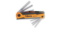 Click for a larger picture of Beta Tools 96/BGS7 Folding Hex Key Set, 7 Small Metric Keys