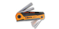 Click for a larger picture of Beta Tools 96/BG7 Folding Hex Key Set, 7 Large Metric Keys