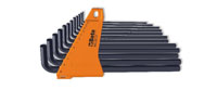 Click for a larger picture of Beta 96L/SC12 Set of 12 Long Black Hex Keys in Holder, mm