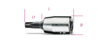 Click for a larger picture of Beta Tools 900TX/20 Male Torx Socket, 1/4" Drive, T20