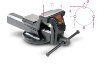 Click for a larger picture of Beta Tools 1599F/125 Heavy Duty Bench Vise, 5"