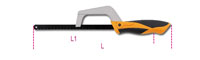 Click for a larger picture of Beta Tools 1727BM Micro Hacksaw Frame, One-Hand Grip