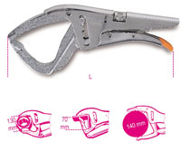 Click for a larger picture of Beta 1051XL Double Adjusting Locking Pliers, Large, Long Jaw