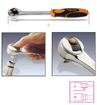 Click for a larger picture of Beta 920/55LC Reversible Ratchet Handle, w/Lock, 1/2" Drive