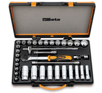 Click for a larger picture of Beta 920B/C30Q Handle and Socket Set w/Case, 1/2" Drive. mm