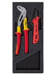 Click for a larger picture of Beta T136 Insulated Pliers and Cable Stripper in Molded Tray