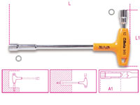 Click for a larger picture of Beta 941/S7 Set of 7 Hex/Bi-Hex T-Handle Socket Wrenches, mm