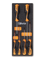 Click for a larger picture of Beta Tools M202 Phillips Screwdriver Set (1262) in Soft Tray