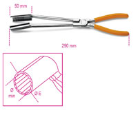 Click for a larger picture of Beta Tools 1474L Spark Plug Wire Pulling Pliers, Barrel Nose