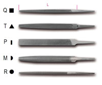 Click for a larger picture of Beta 1718A8/S5 Set of 5 Second Cut Files without Handles, 8"