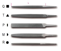 Click for a larger picture of Beta 1718D8/S5 Set of 5 Bastard Cut Files, no Handles, 8"