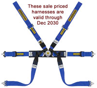 Click for a larger picture of Sabelt Steel S622 Formula 2x2 FIA Harness, Sewn Loop PU Blue