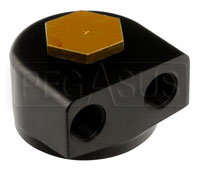 Large photo of Remote Oil Filter Adapter, 90 Deg Rotating, 13/16-16 Thread, Pegasus Part No. CM 22-592