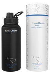 Click for a larger picture of Chillout Hydration Capsule Drink Bottle, Road Atlanta, 32 oz