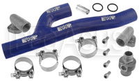 Click for a larger picture of Davies Craig EWP Header Adapter Kit Blue (Big Block Chevy)